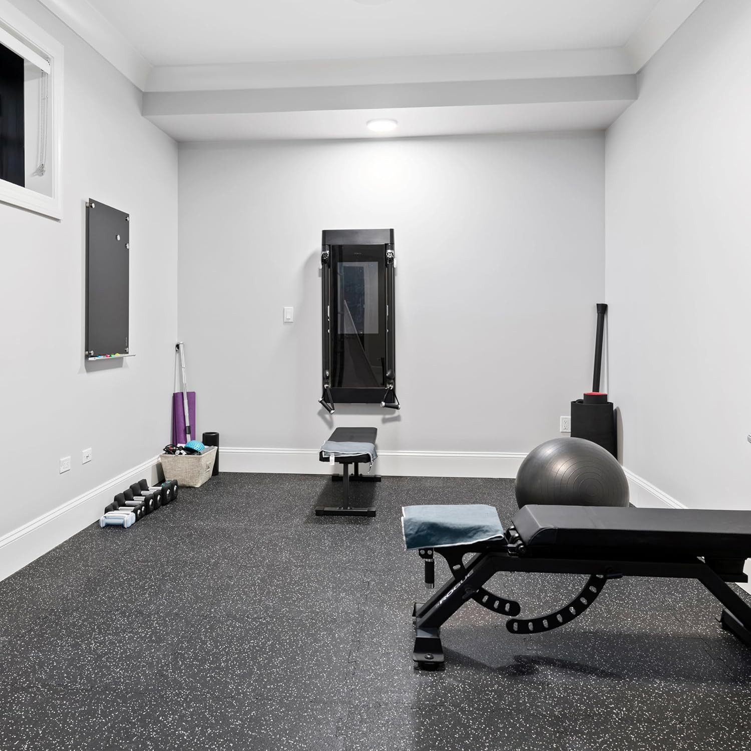 Eco-Lock 1/4″ Rubber Floor Tiles – Recycled Gym Flooring for Home & Garage