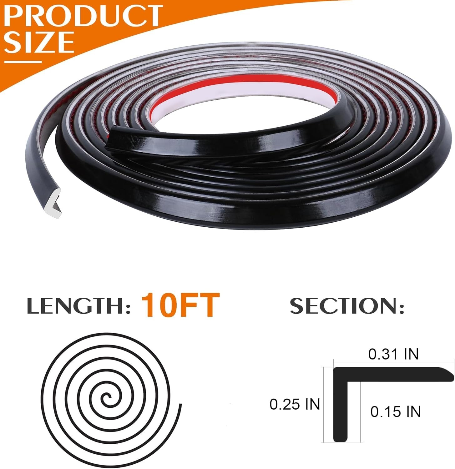 Peel and Stick Tile Edge Trim 10Ft L-Shape Tile outside Corner Molding Vinyl Til