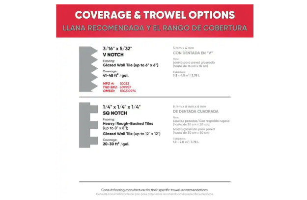 1 Gal. Ceramic Tile Adhesive Mastic Ready to Use Floor Wall