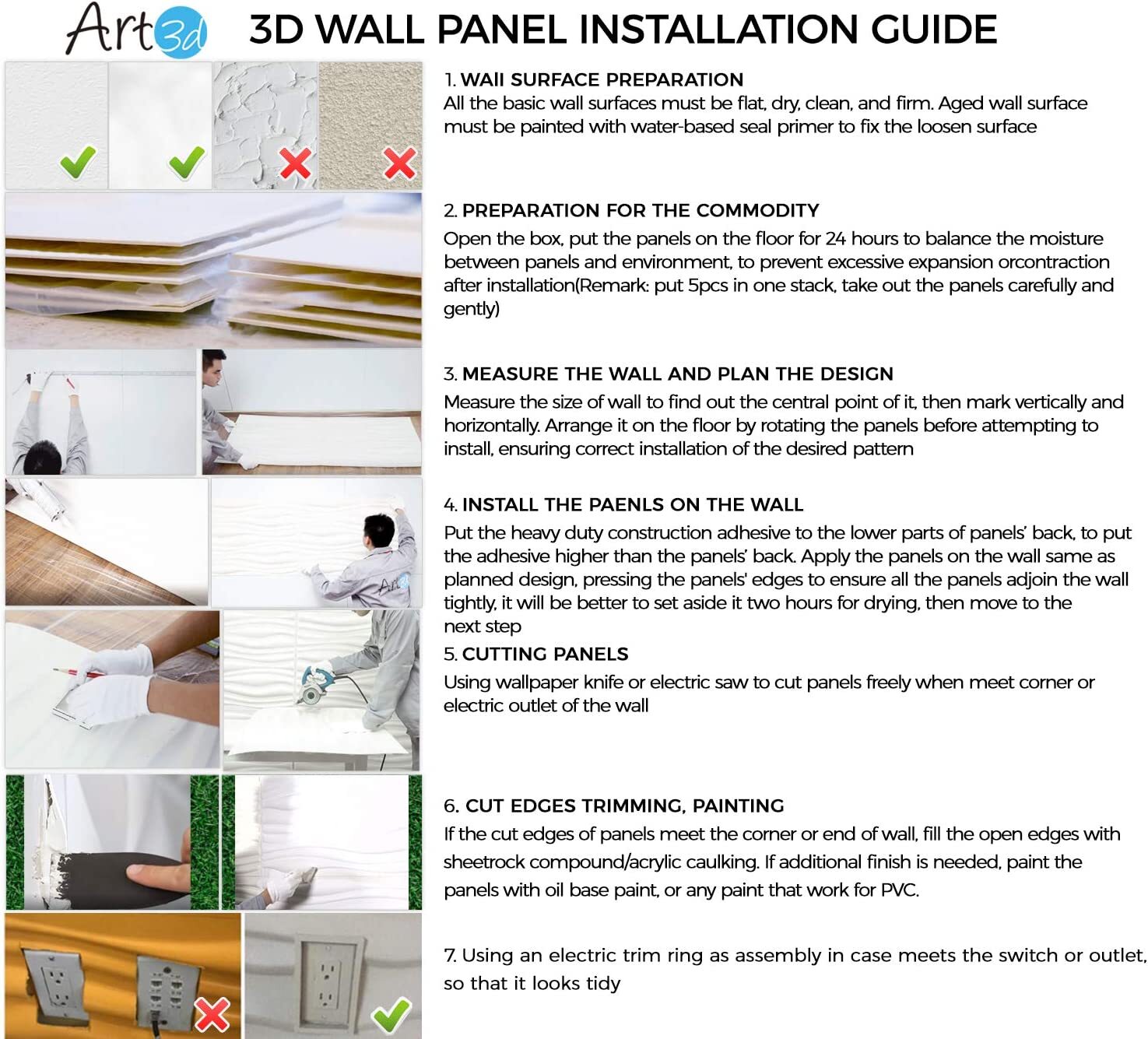 Art3d 12-Pack19.7″x19.7″ PVC Decorative 3D Wall Panels Textured 3D Wall Covering