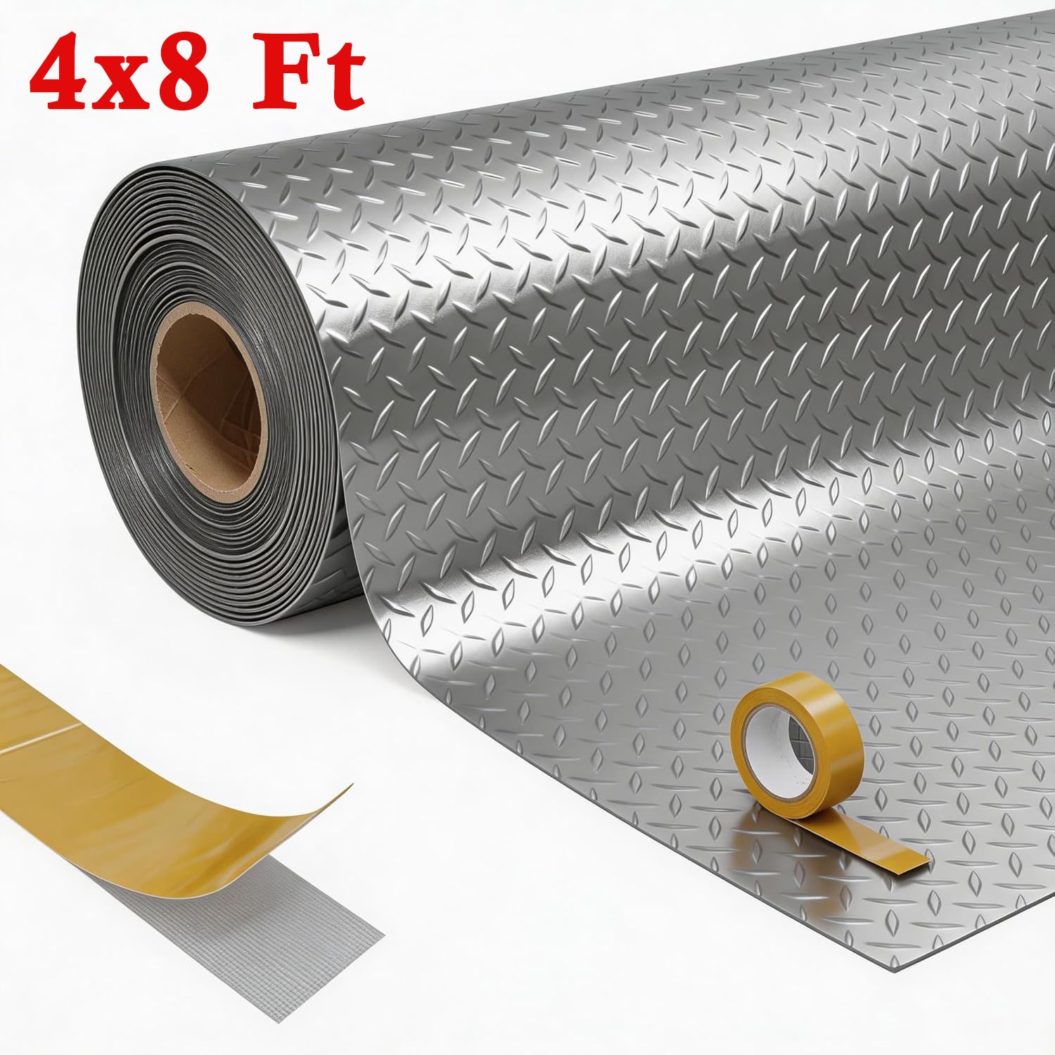 4×8/5×10/7.5×17/7.5×20 FT Garage Floor Mat 2mm Thick PVC Non-Slip Flooring Roll