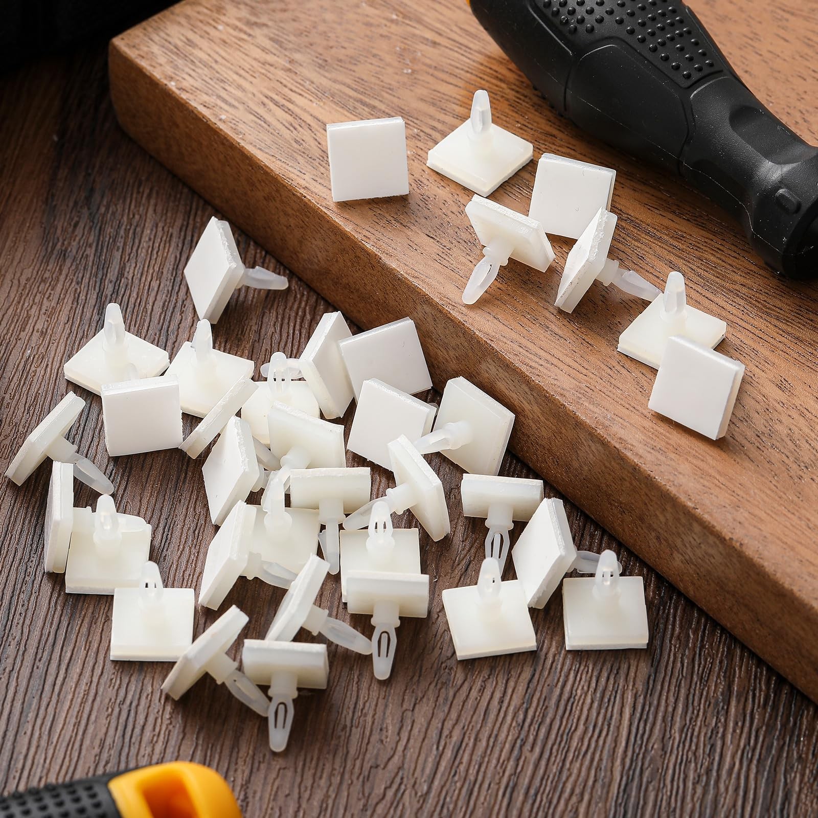 Marsui 100 Pcs Sticky PCB Spacer Adhesive Plastic Insulated Standoffs 0.50″