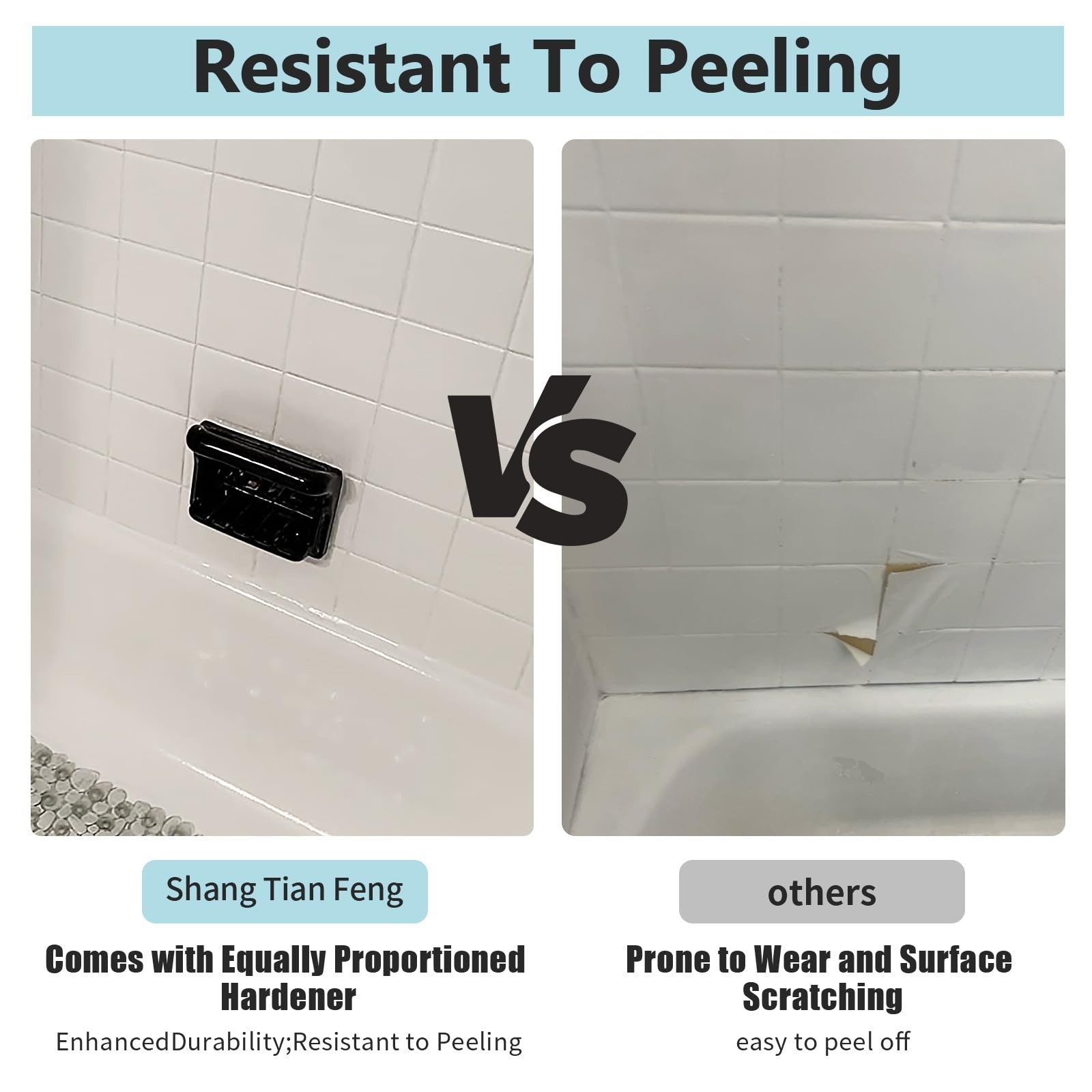 Tub & Tile Refinishing Kit – Bathtub/Bathroom Tile/Countertop Paint, Waterproof