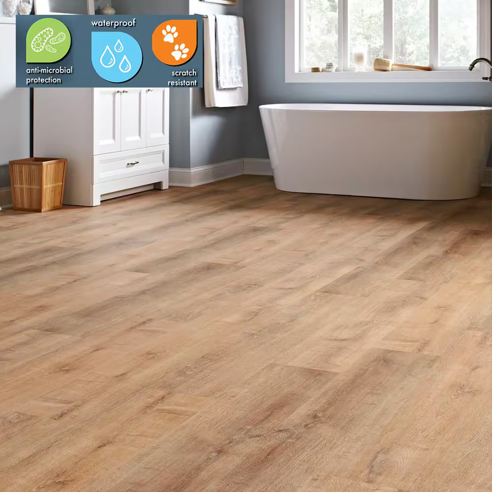 Fresh Oak 22 MIL X 8.7 In. W X 48 In. L Click Lock Waterproof Luxury Vinyl Plank