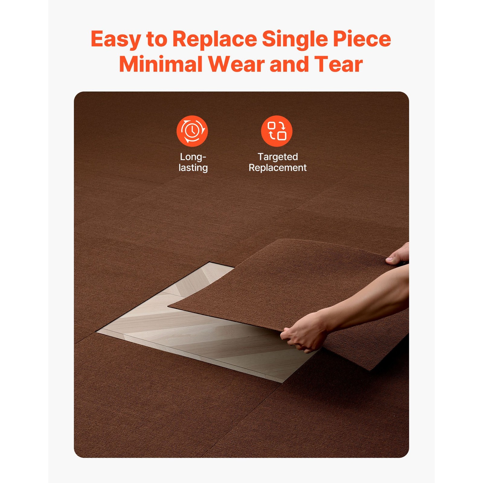 Carpet Tiles Peel Stick 24x24in, 20 Pack for Living Room