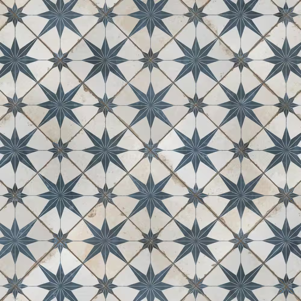 Kings Star Blue 17-5/8 In. X 17-5/8 In. Ceramic Floor and Wall Tile (10.95 Sq. F