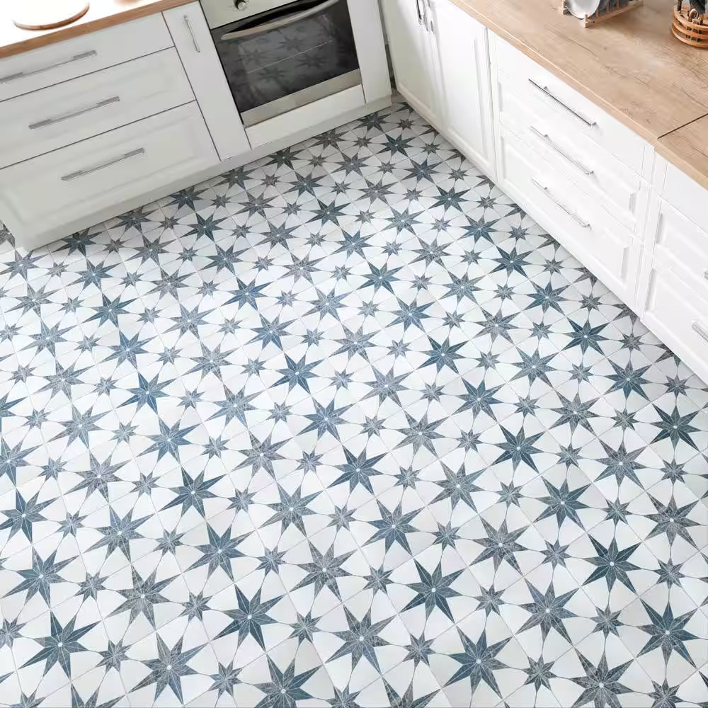Cassis Stella Blue 9-3/4 In. X 9-3/4 In. Porcelain Floor and Wall Tile (10.88 Sq