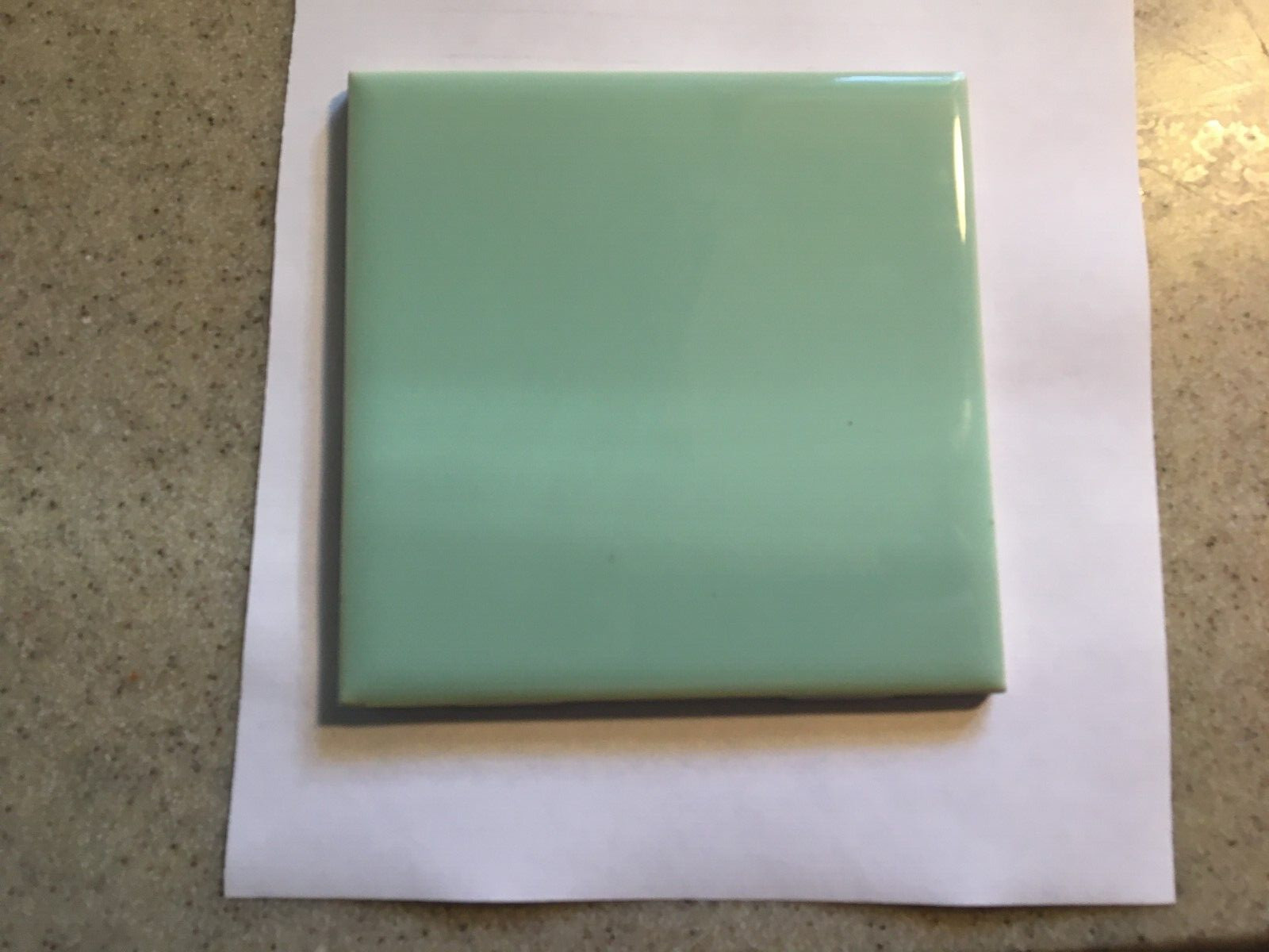 Vintage Interpace Gladding McBean Trend Lime Green Tile 4-1/4 x 4-1/4 INA Japan