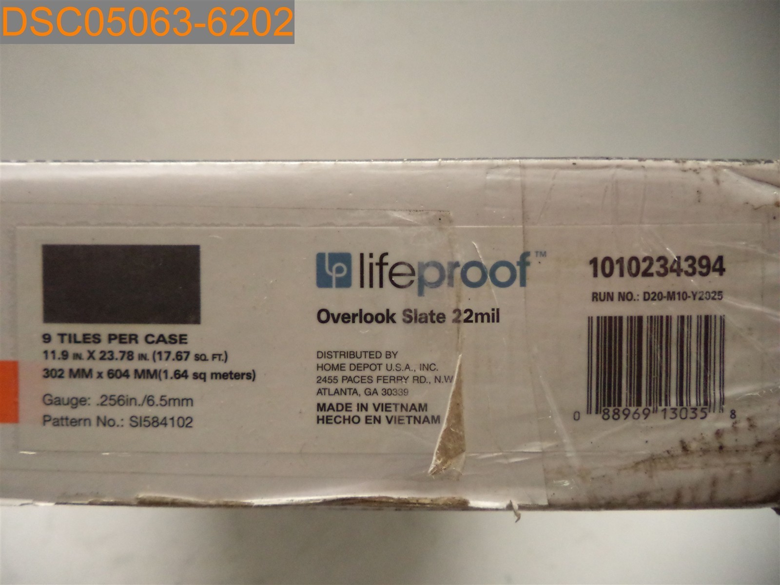 Qty=9: Life-Proof Rigid Core Vinyl Flooring 1010234394 Slate 22ml 088969130358