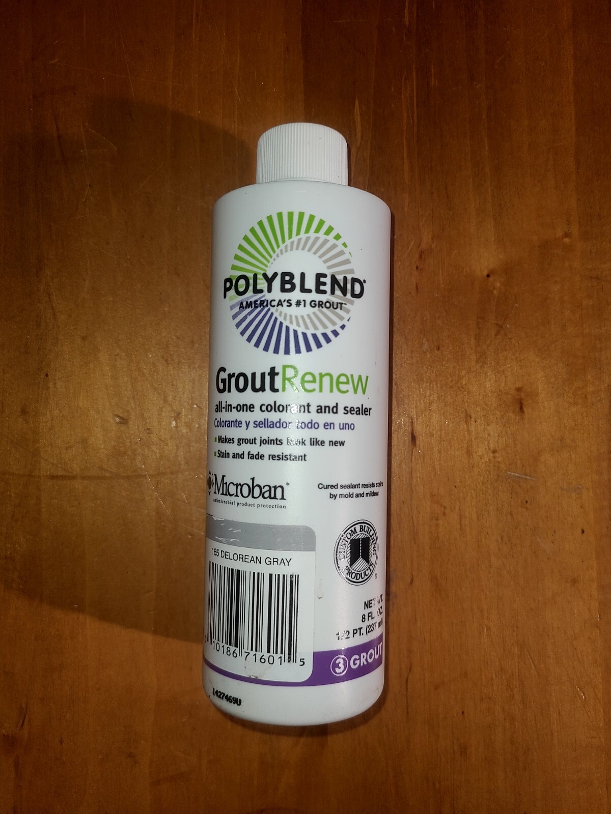 Polyblend 165 Delorean Grey 8oz Grout Renew Colorant/Sealer Flooring Tile Repair