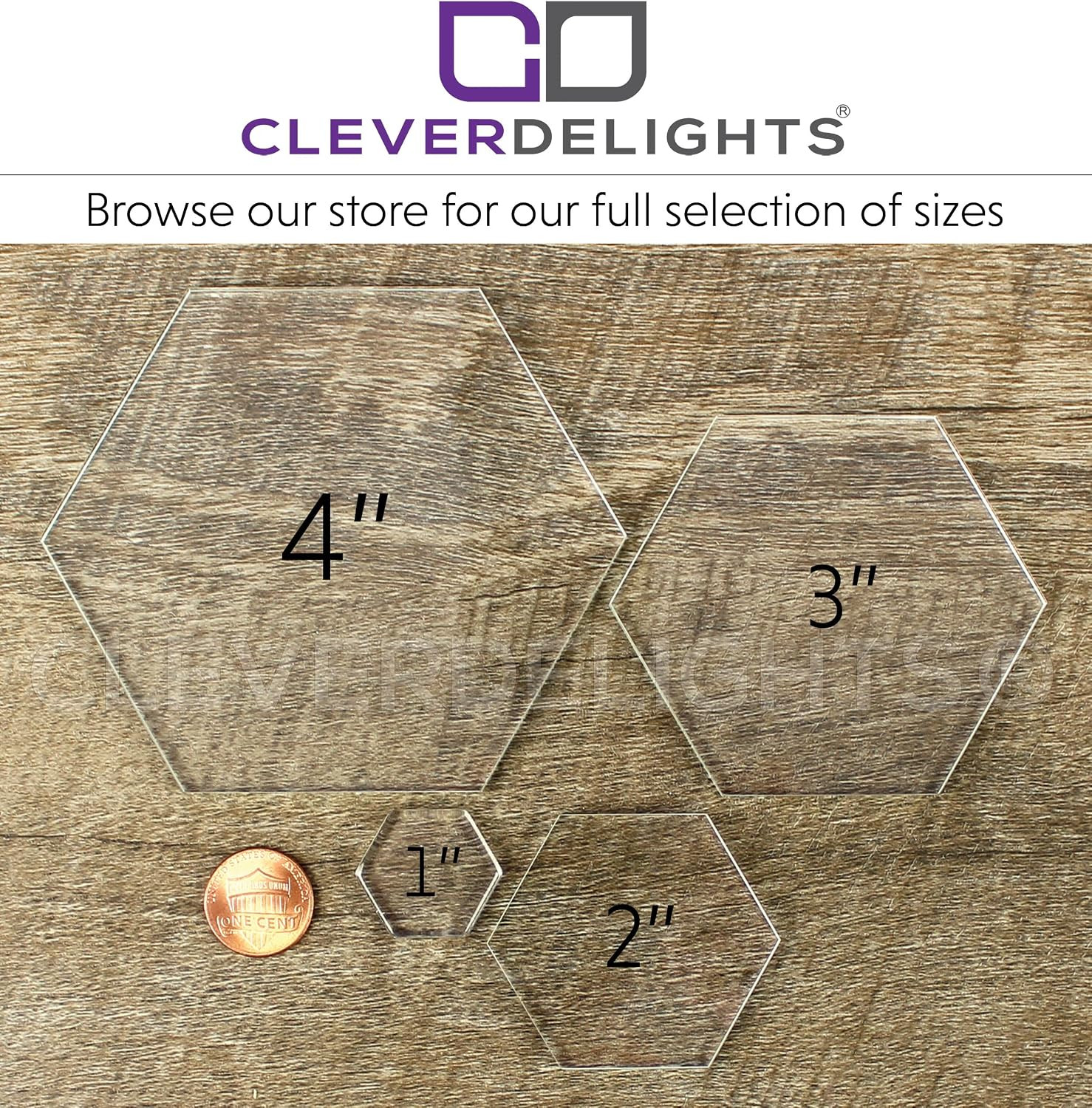 2 Inch Clear Hexagon Glass Tiles – 20 Pack – Art Craft DIY Home Transparent Mosa