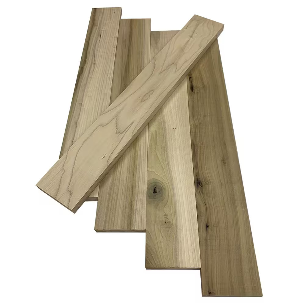 Poplar Board 1x4x6ft S4S Hardwood Lumber 2 Pack Solid Wood Shelving Cabinet Use