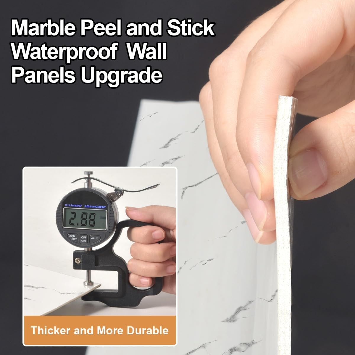 proprodiudiu 10 PCS Marble Peel and Stick Wall Panels 23.6″x11.8″ Sticker