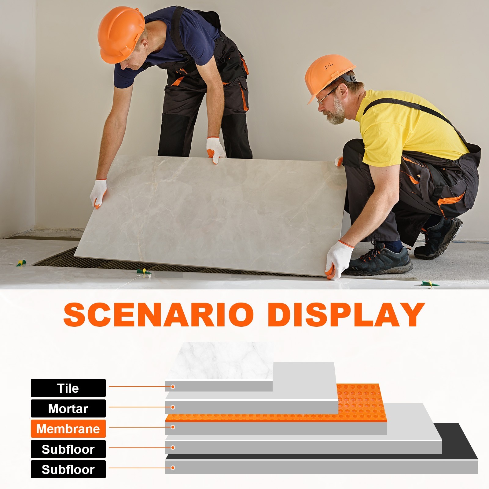 Anti Fracture Flooring Underlayment for Shower Walls/Bathroom Floors/Sauna Room