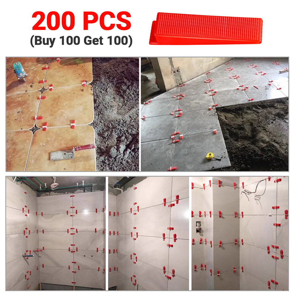 500PCS 1/8″ 3mm Clips Tile Leveling System Kit Floor Wall Spacer Tiling Tool Set