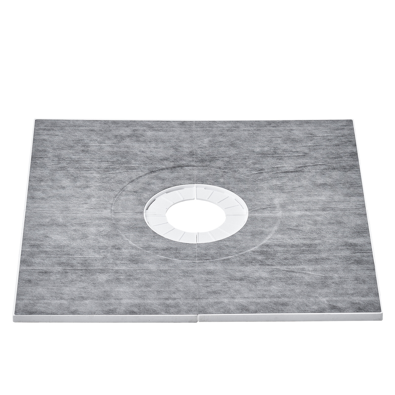 VEVOR Waterproofing Shower Curb Tray Kit 36″x36″ w/ Central Drain Thickened