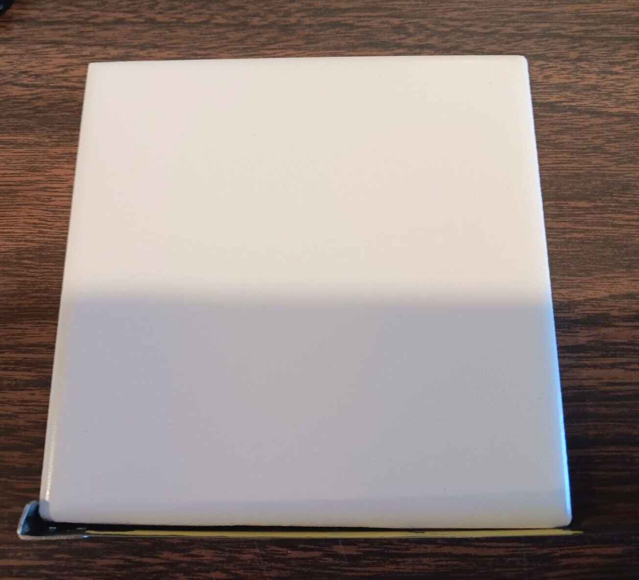 (1 EACH) CERAMIC WALL/FLOOR TILE SOLID WHITE COLOR 4.25″ x 4.25″ MADE IN USA