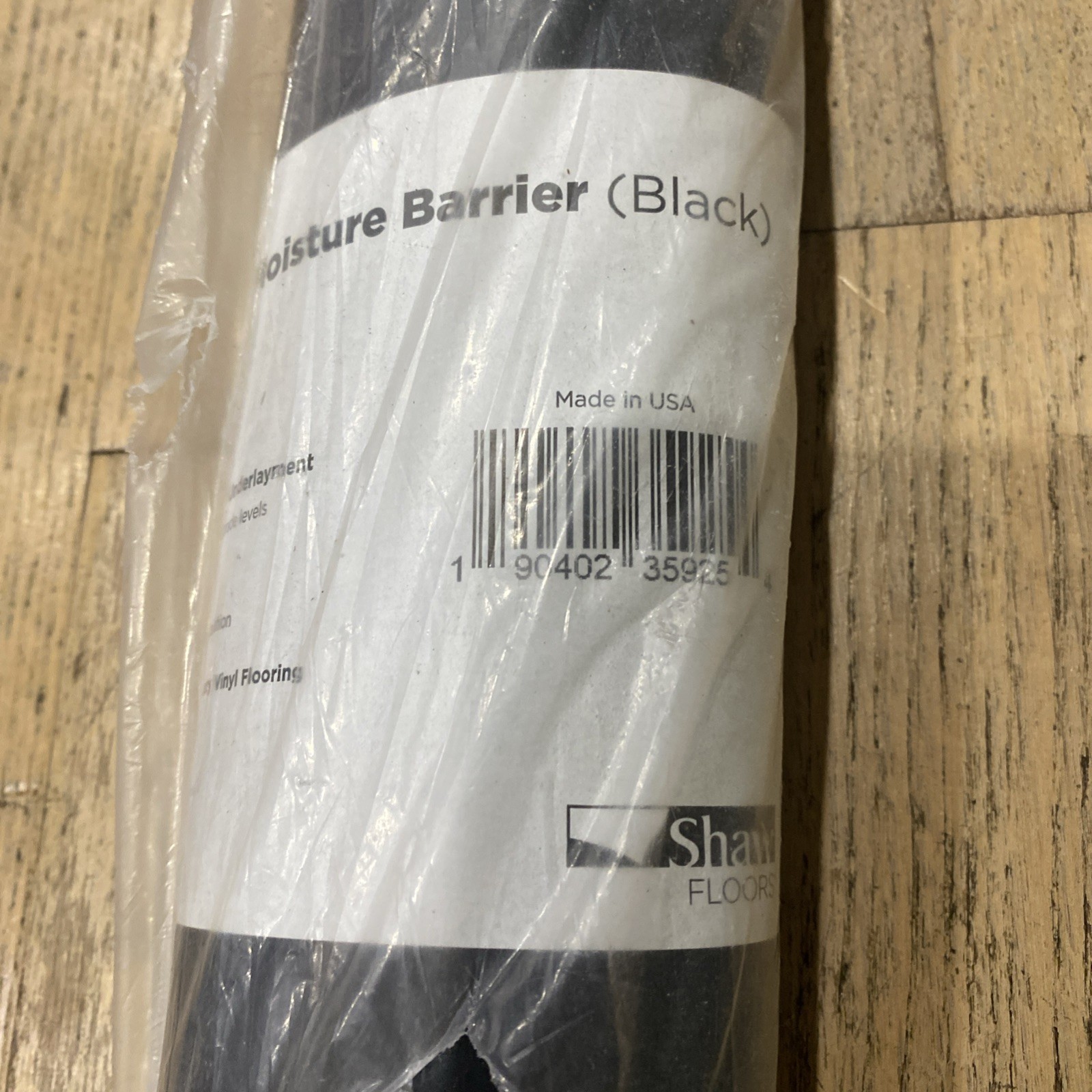 Shaw 6 Mil Poly Film -Moisture Barrier (Black) 46″ x 26′ or 100 Sq/Ft /roll