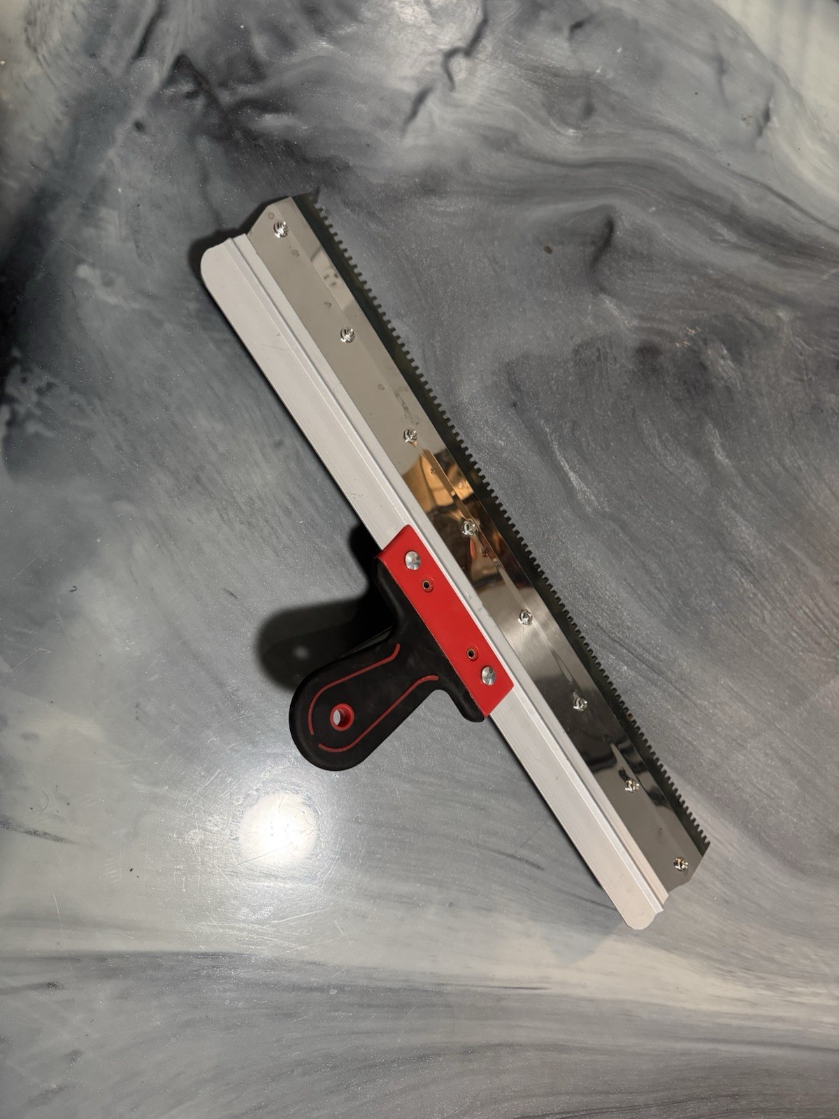 Professional Notched Epoxy Leveling Squeegee –Heavy-Duty Notched Leveling.