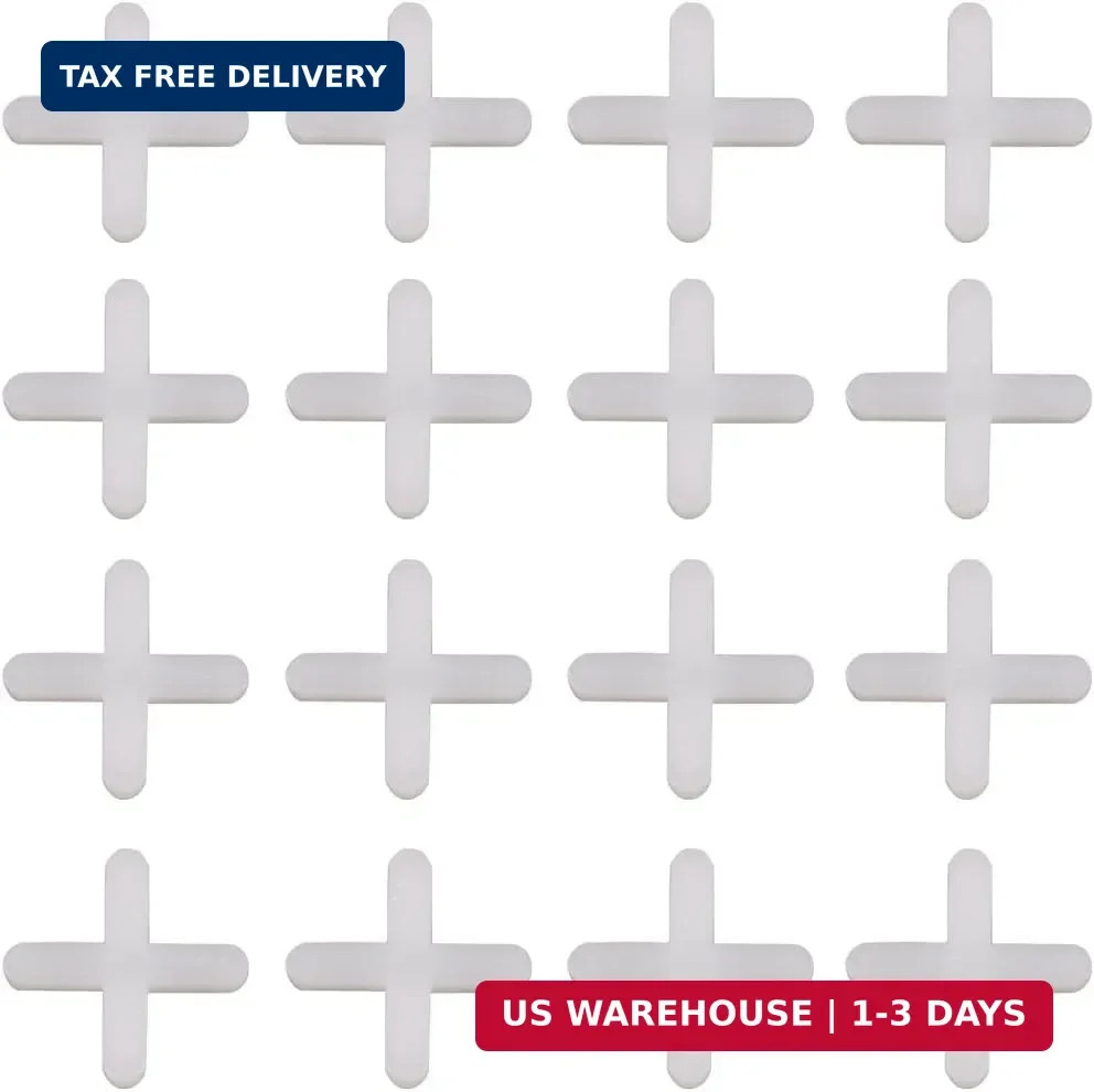 500 Pcs White Tile Levelers – Spacers for Ceramic Tile & Stone Installation (2.5