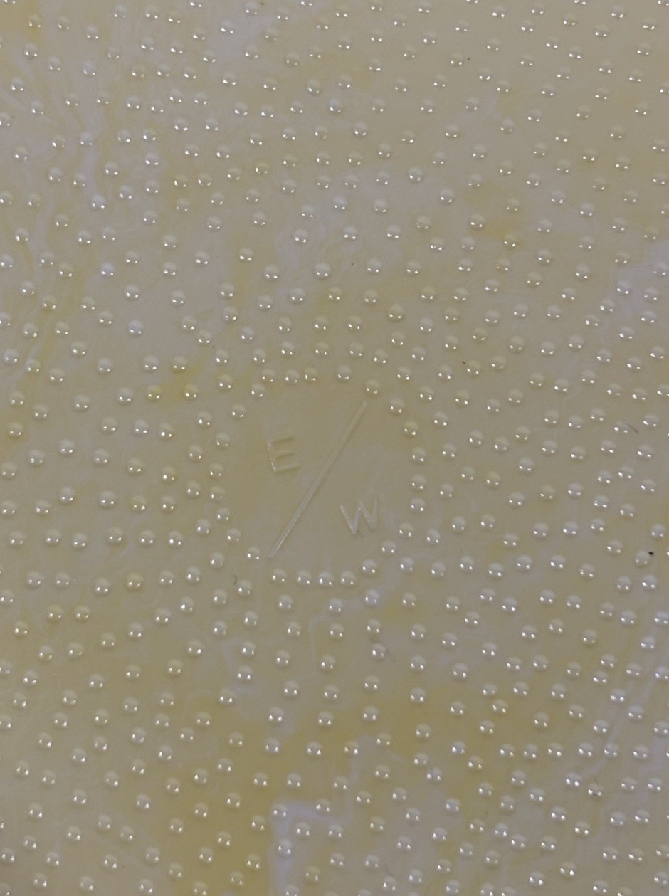 5 Vintage Yellow Marble Plastic Polystyrene Wall Tiles 4.25″x4.25″