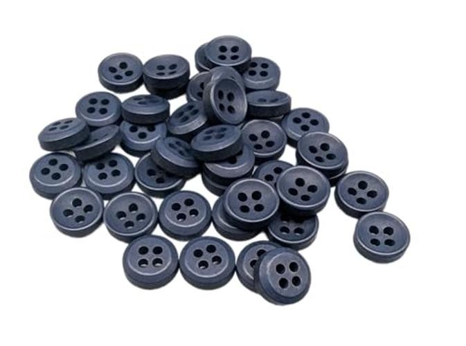 Botiboton – 50 Shirt Replacement Buttons – 10 mm (0.39″) 8 mm Navy Blue