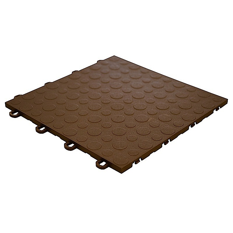 BASEMENT FLOOR TILES DO IT YOURSELF COIN BROWN – MADE IN THE USA