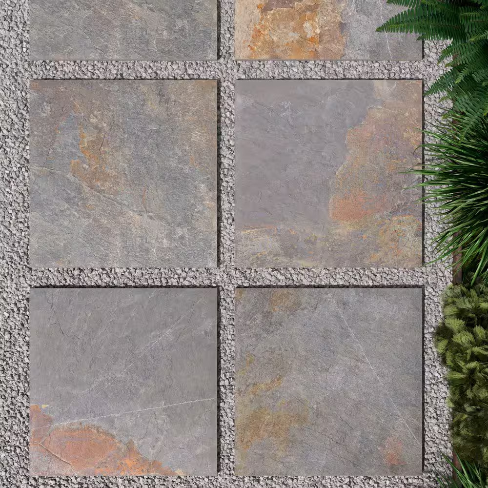 Flagstone Gold 24 In. X 24 In. X 0.75 In. Stone Look Porcelain Paver