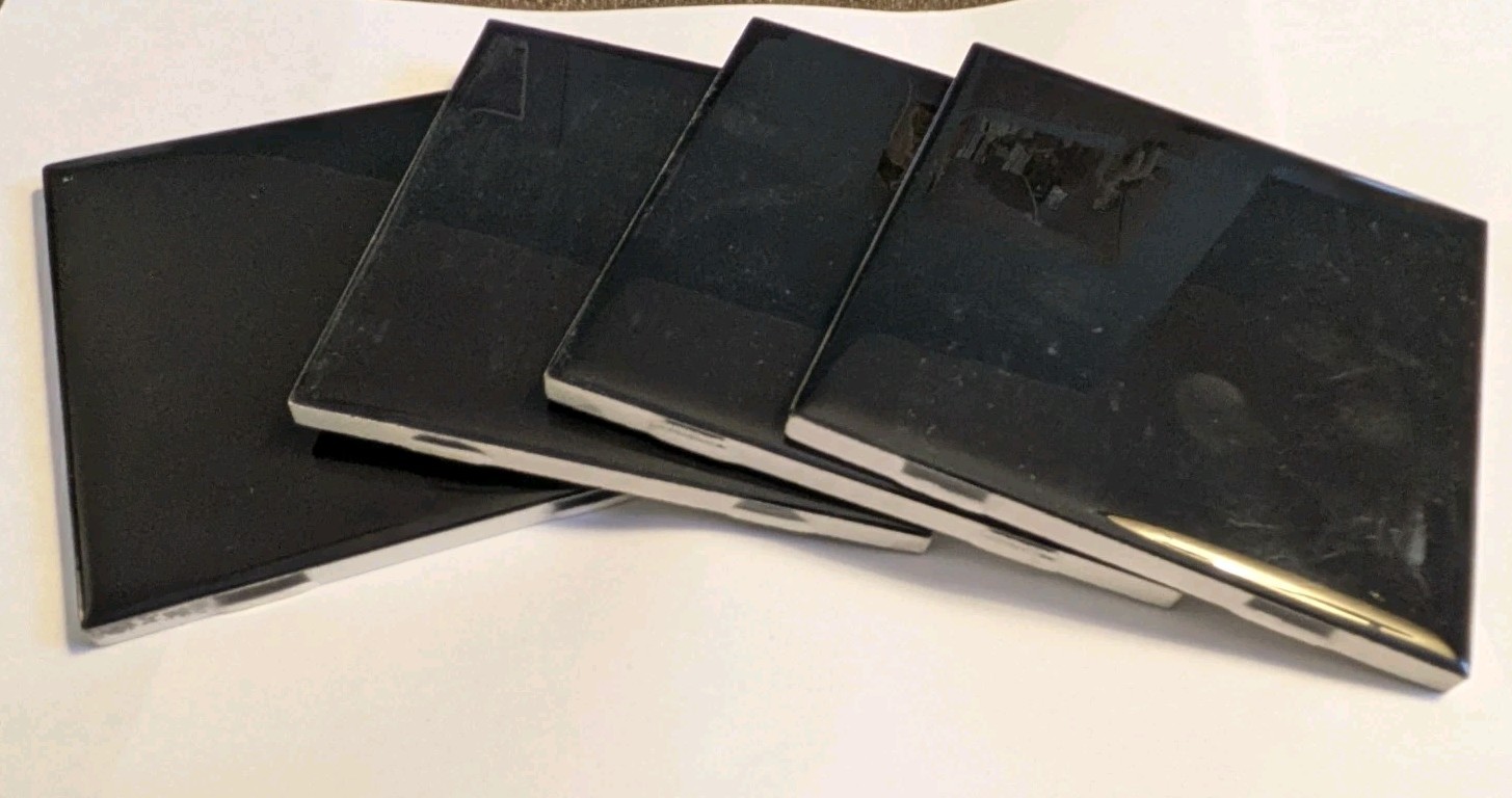 1 Daltile 4-1/4″ Glossy Tile Black Ceramic New