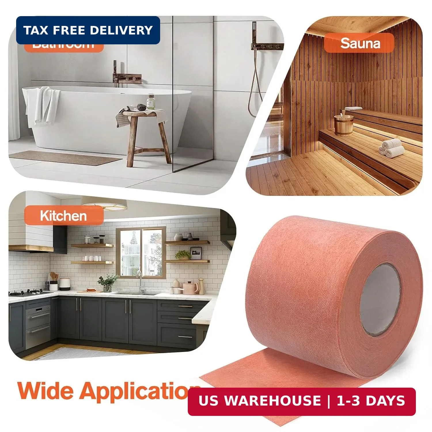 2 Roll Waterproofing Membrane, 5Inch X 98.4Ft 20Mils Thick Waterproof Membrane f