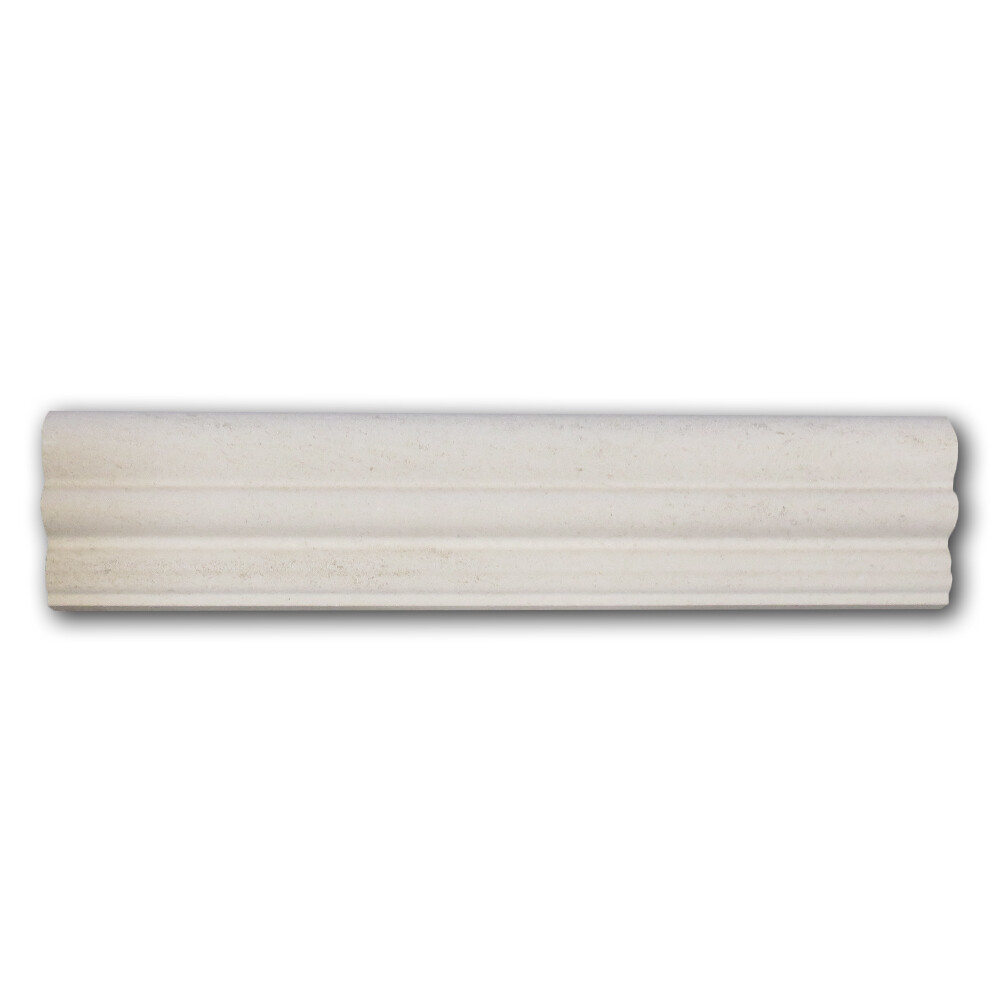 H14H Golden Beach Moleanos Beige Limestone Chair Rail Trim Molding Honed
