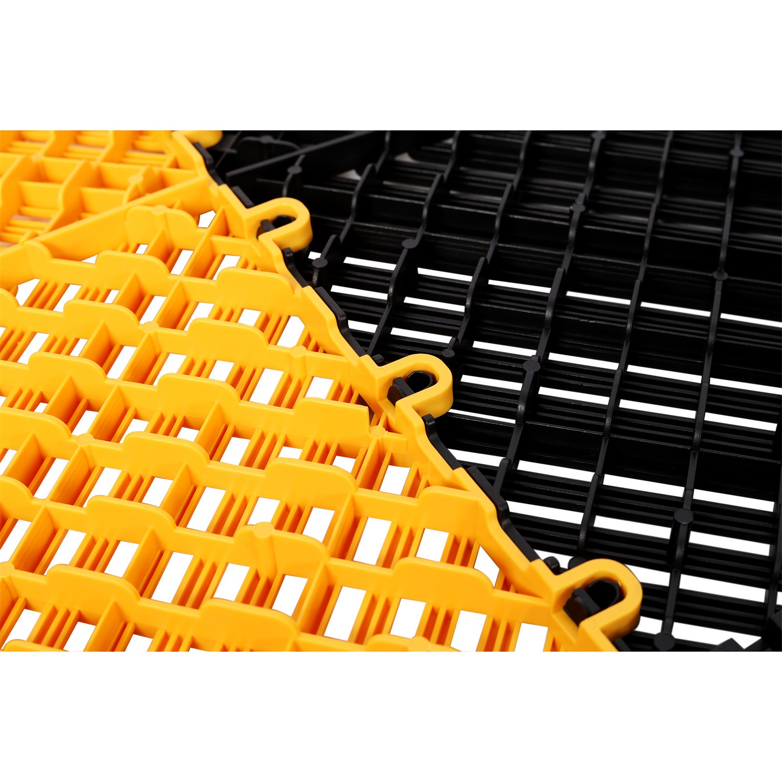 25pcs 15.6×15.6″ Plastic Interlocking Modular Garage Flooring Tile Drainage Tile