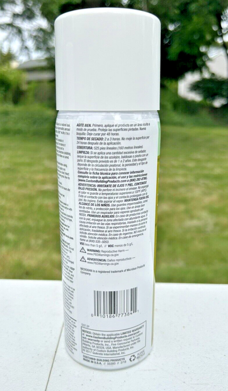 TileLab Grout Sealer (Aerosol) Microban 15 oz. Grout Sealer – Lot 2 Cans.