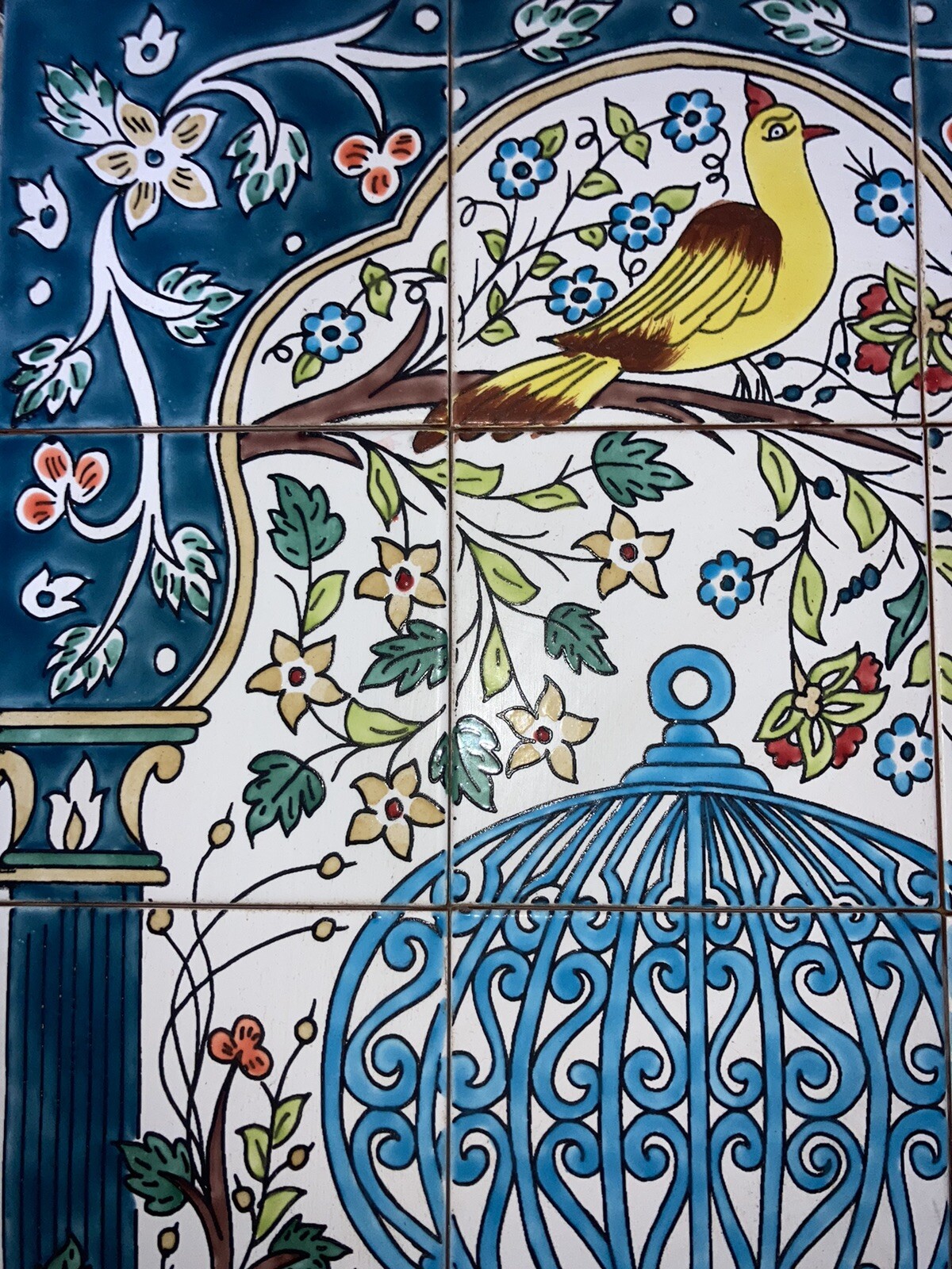 18″ x 24″ Ceramic Tile Mural Backsplash Art Wall Panel Hand Painted