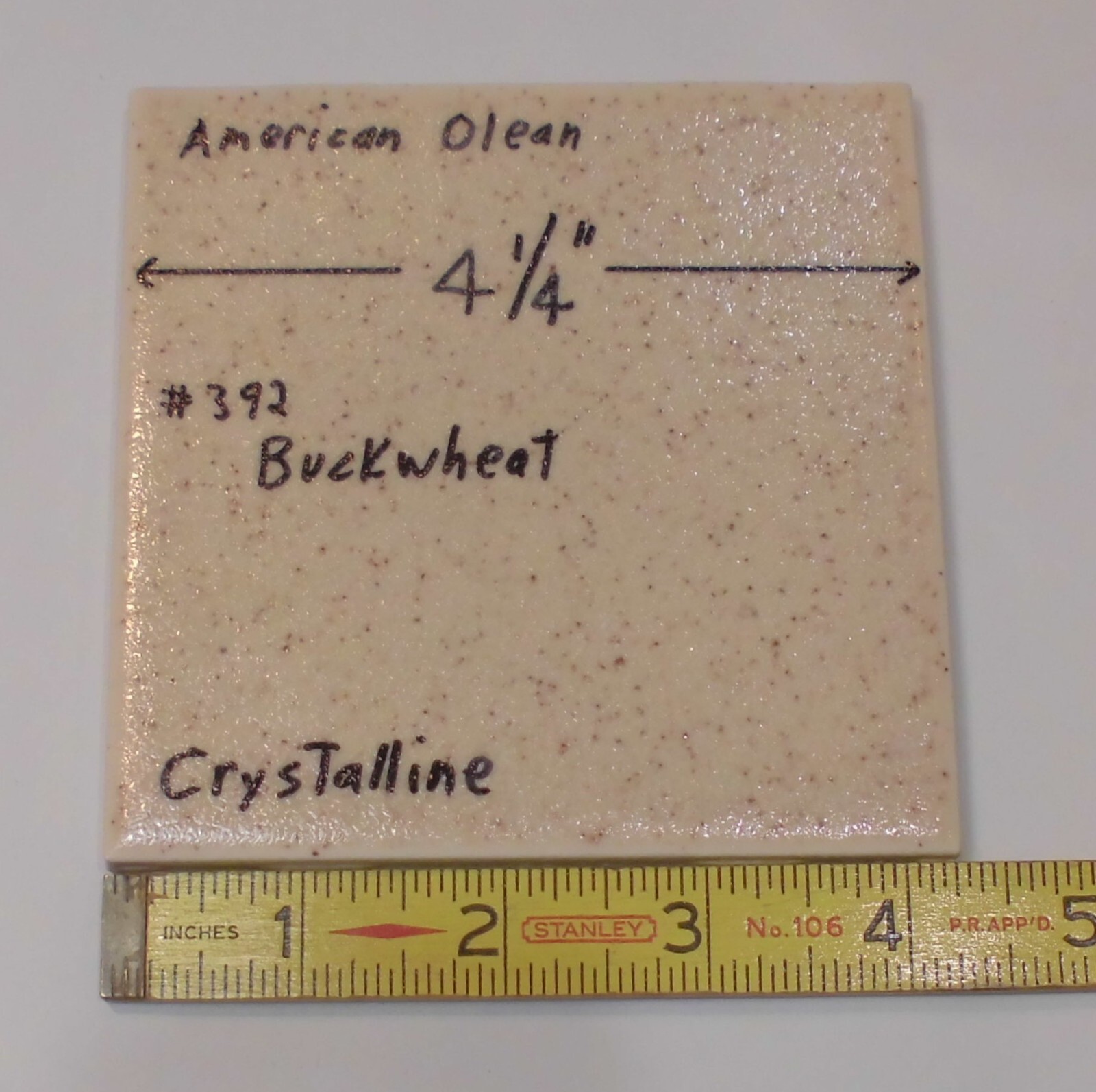 1 pc. Buckwheat/Browns: 4-1/4″ Ceramic Tile: Matte-Crystalline, American Olean