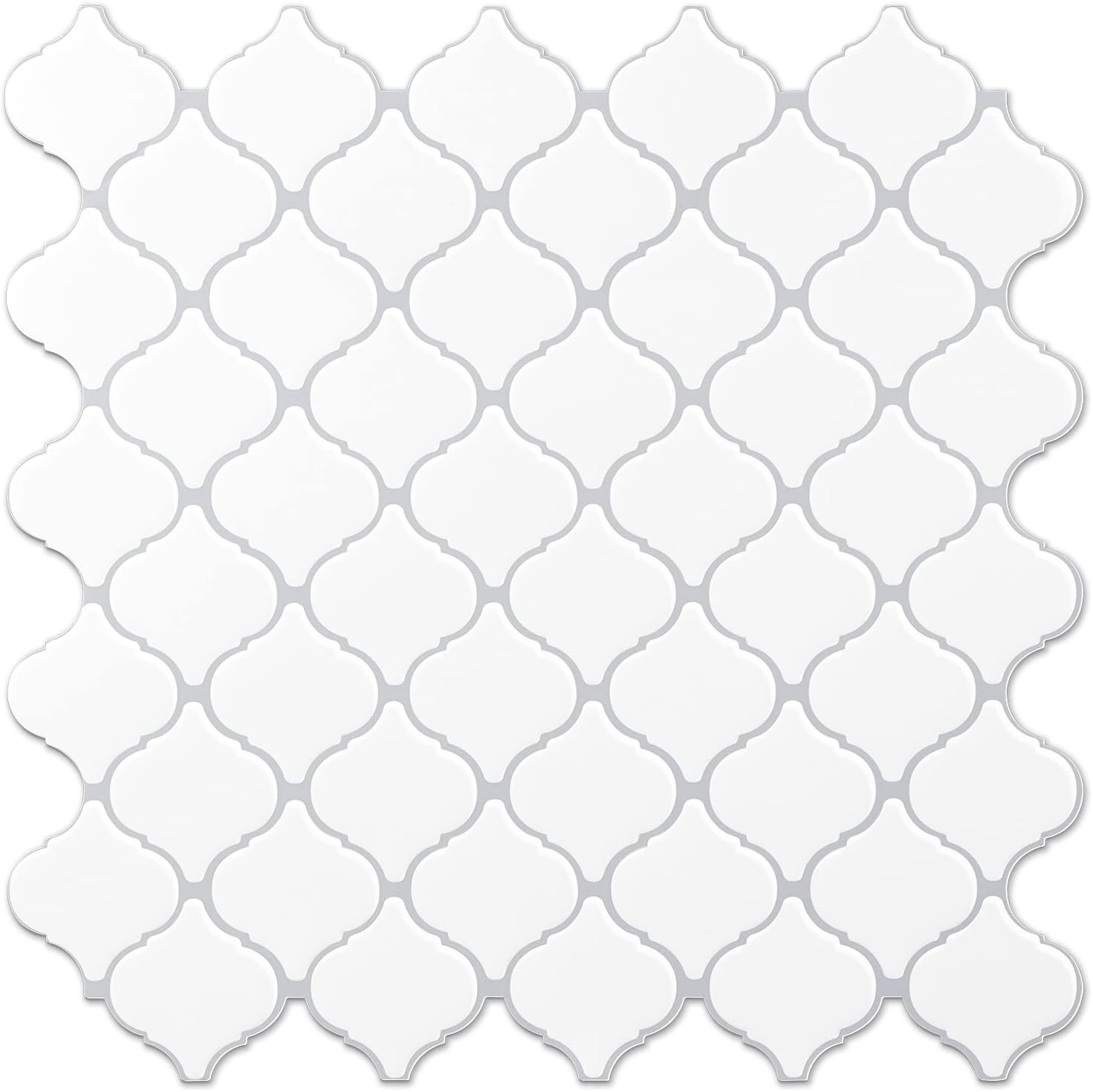 STICKGOO Arabesque Peel and Stick Backsplash, 12”X12” Vinyl Backsplash Tile for