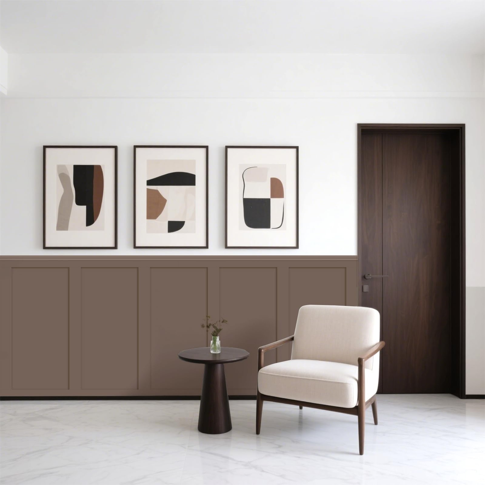 Premade Board and Batten Paintable Wainscoting Kit, MDF Accent Wall Panel for Ki