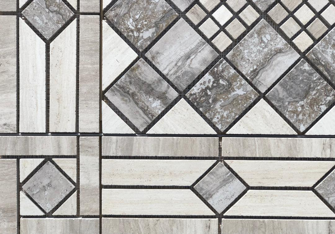 32″ x 20 3/4″ Tile Medallion Mosaic – Daltile Articulo & Exquisite tile series