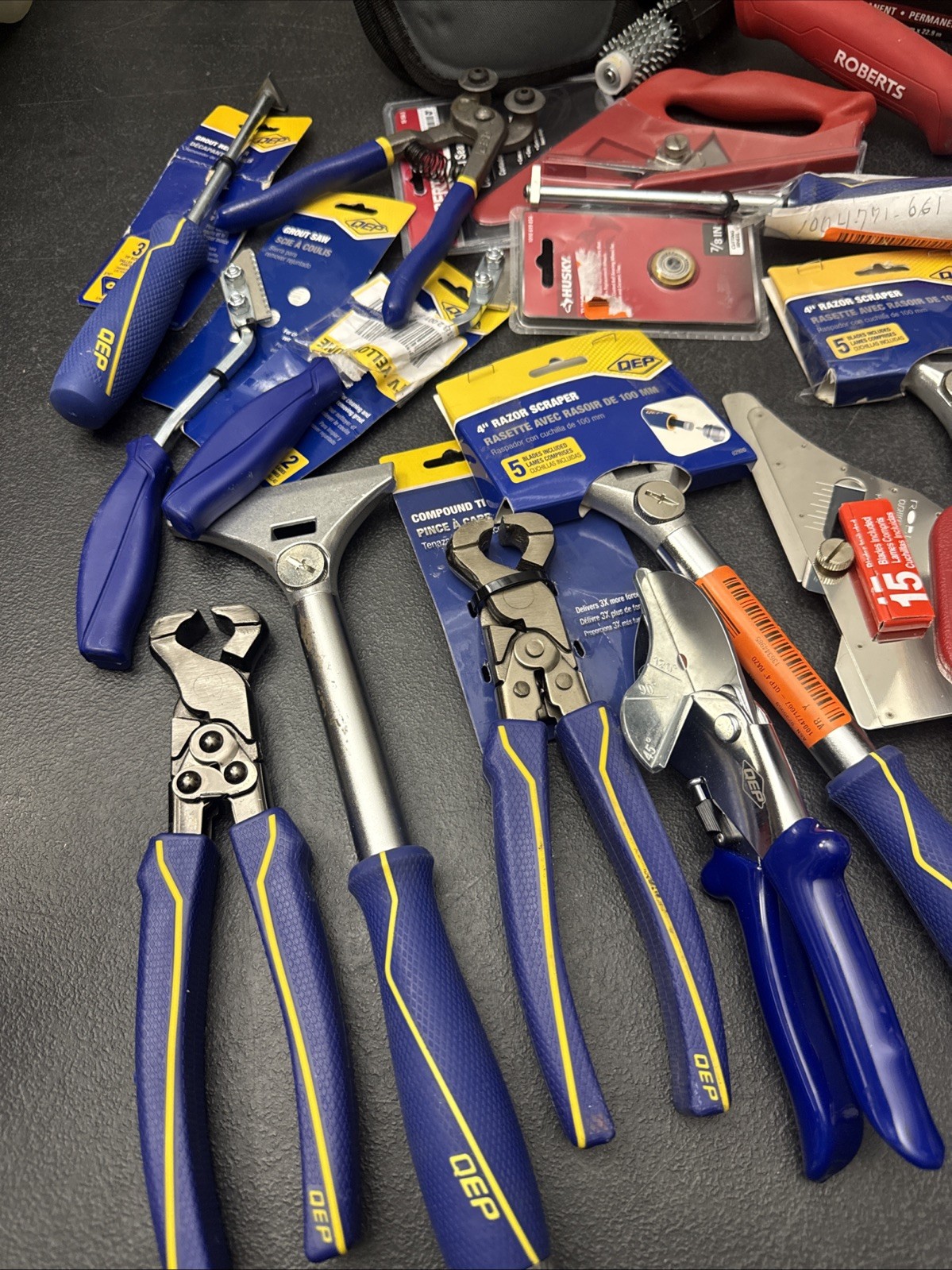 *Mixed Lot* QEP Tools Glass Tile Nipper, Grout Saw, Title Cutter, Striper Blades