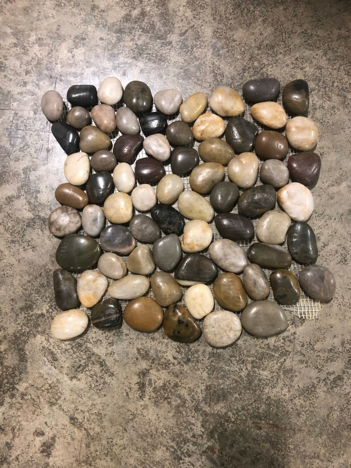 12×12 Tile Mixed Colors Pebble Shower Remodel Stone About 3×3 SAMPLE PIECE TS-14