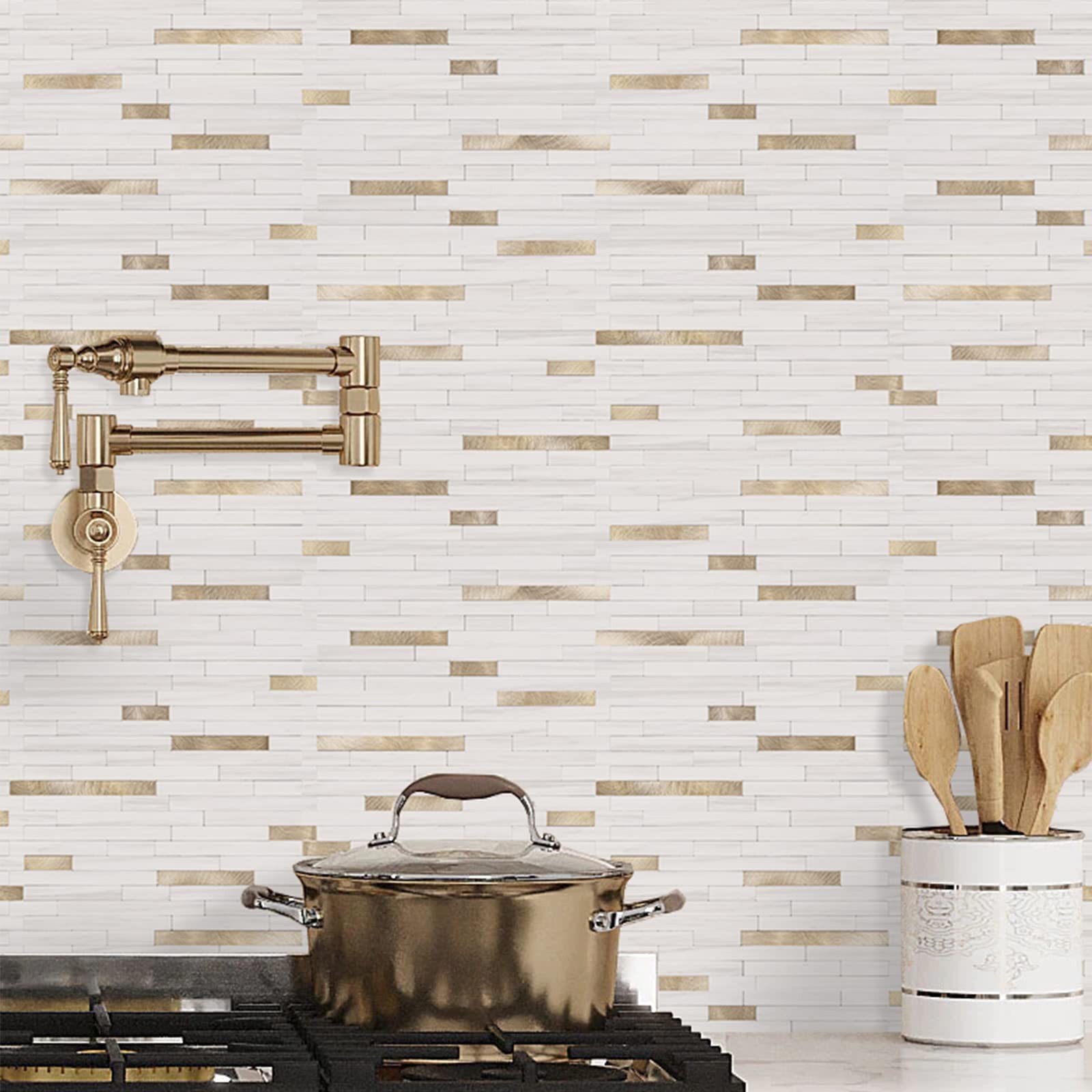 20 Sheets Peel and Stick Backsplash Tile, Stick on Backsplash for Kitchen and…
