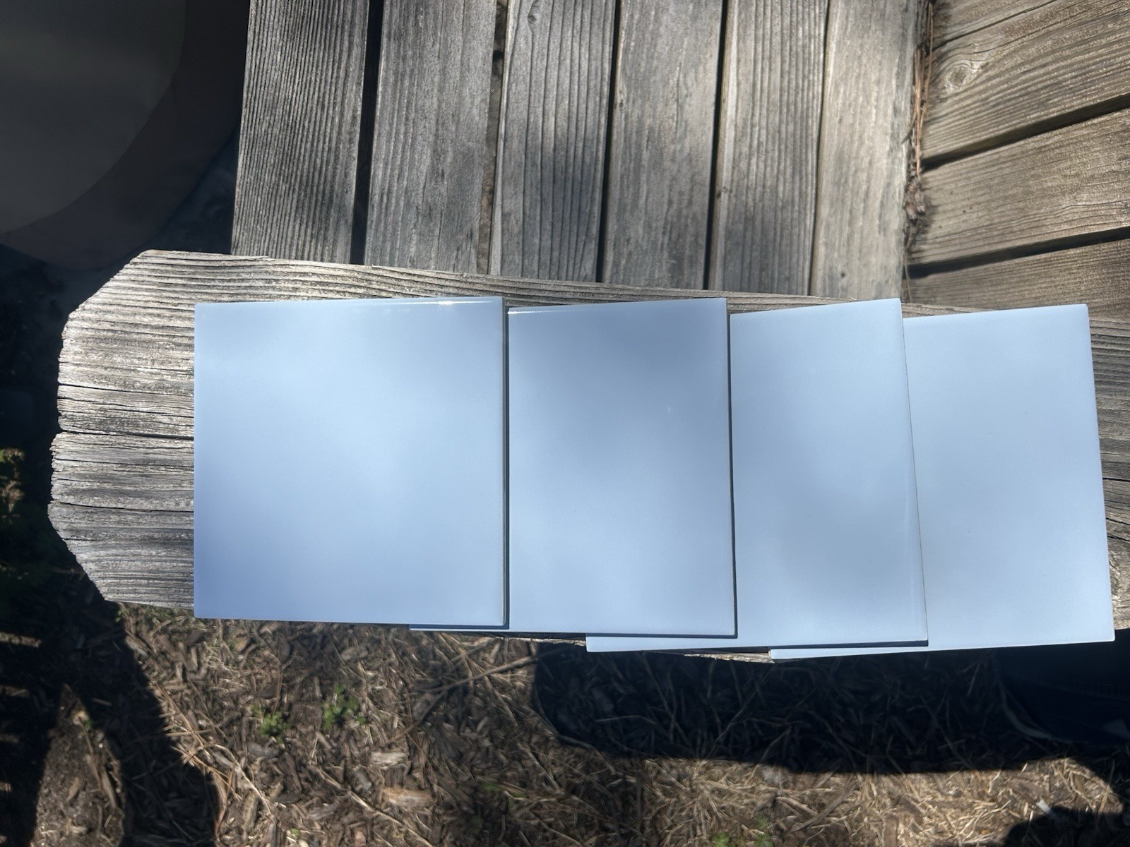 VTG 6 Pcs Square Florida tile co Vermont Blue Cornflower 6” Glossy Ceramic Tile