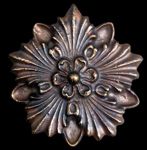 Hellenistic Rosette Rosetta Symbol Stone plaque Tile in Bronze Finish