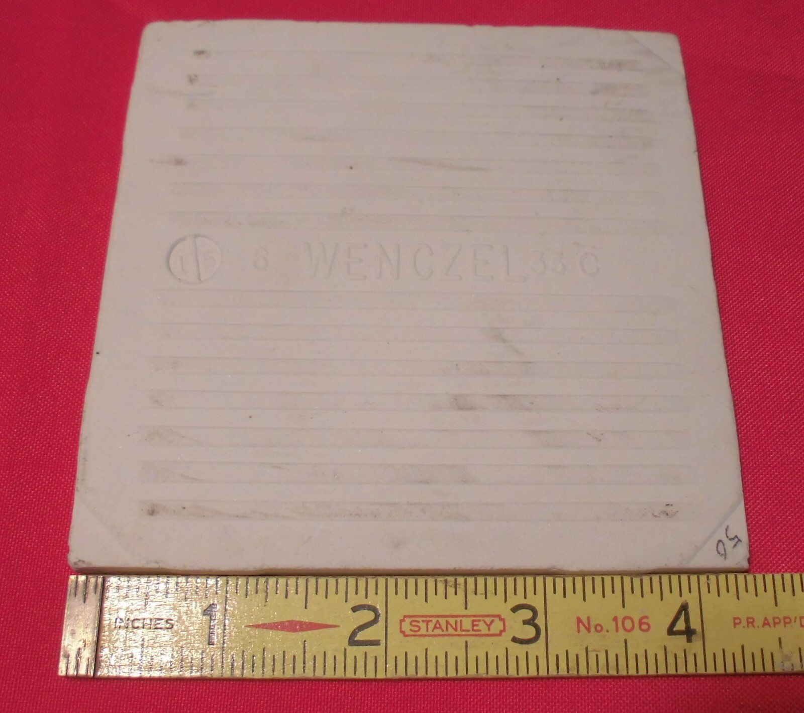 1 pc. Oatmeal – Buckwheat: Glossy Ceramic Tile by Wenczel Tile Co. 4-5/16″