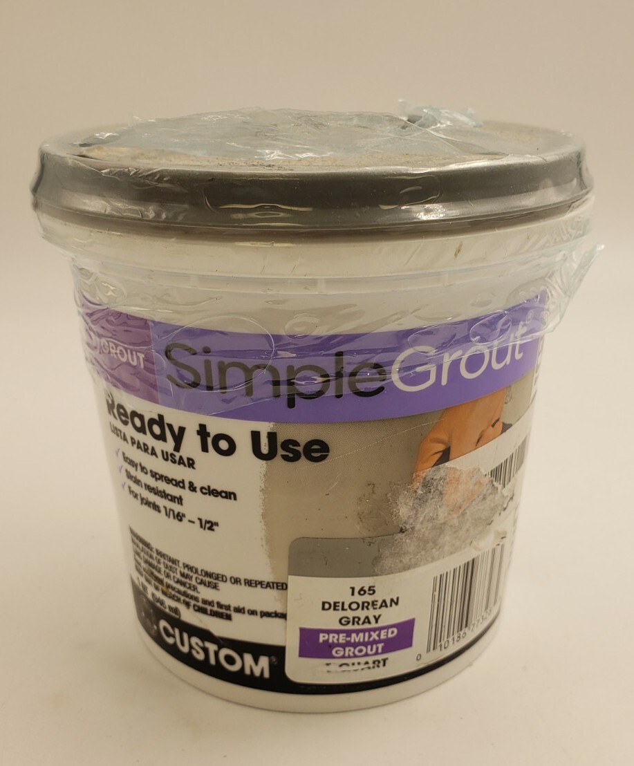 Custom PMG165QT 1-Quart Simple Premium Grout, Delorean Gray (Pack May Vary)