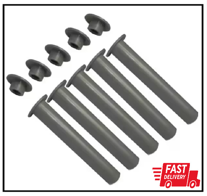 Sleeve and Cap 1/2 in x 4 in UV Resistant Plastic Pool Fence DIY Gray (5-Pack)