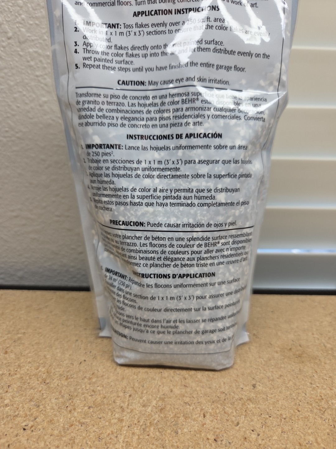 Behr Premium Epoxy Decorative Gray Flakes garage deco 1 lb Bag K-1050 24 (E6)