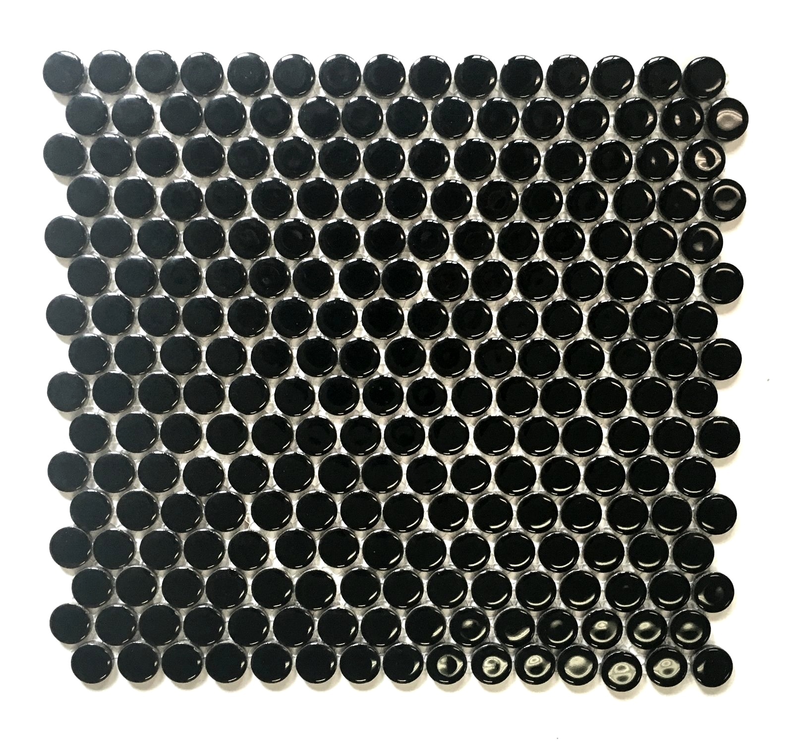 3/4 x 3/4 Penny Round Black 11×11 Porcelain Mosaic Wall Floor Tile Backsplash