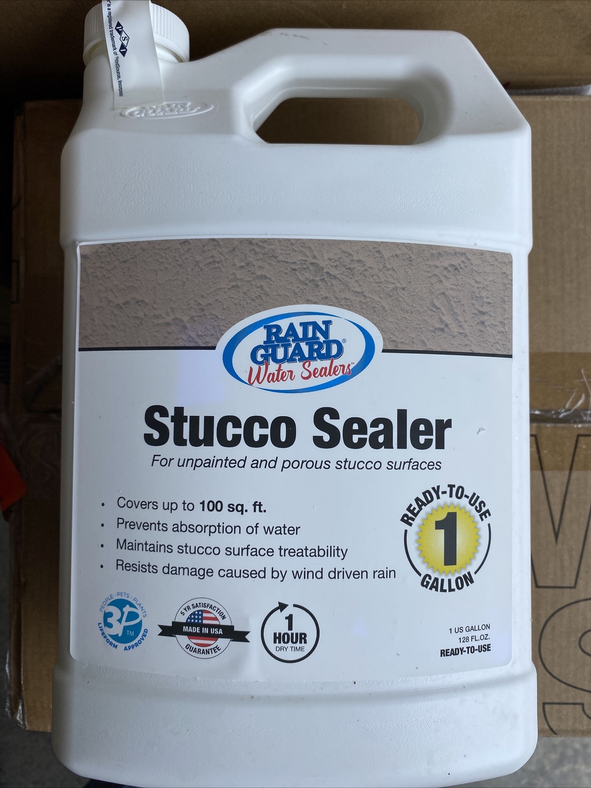 Lot of 3 – Rain Guard Water Sealers Stucco Sealer RTU 1 Gallon