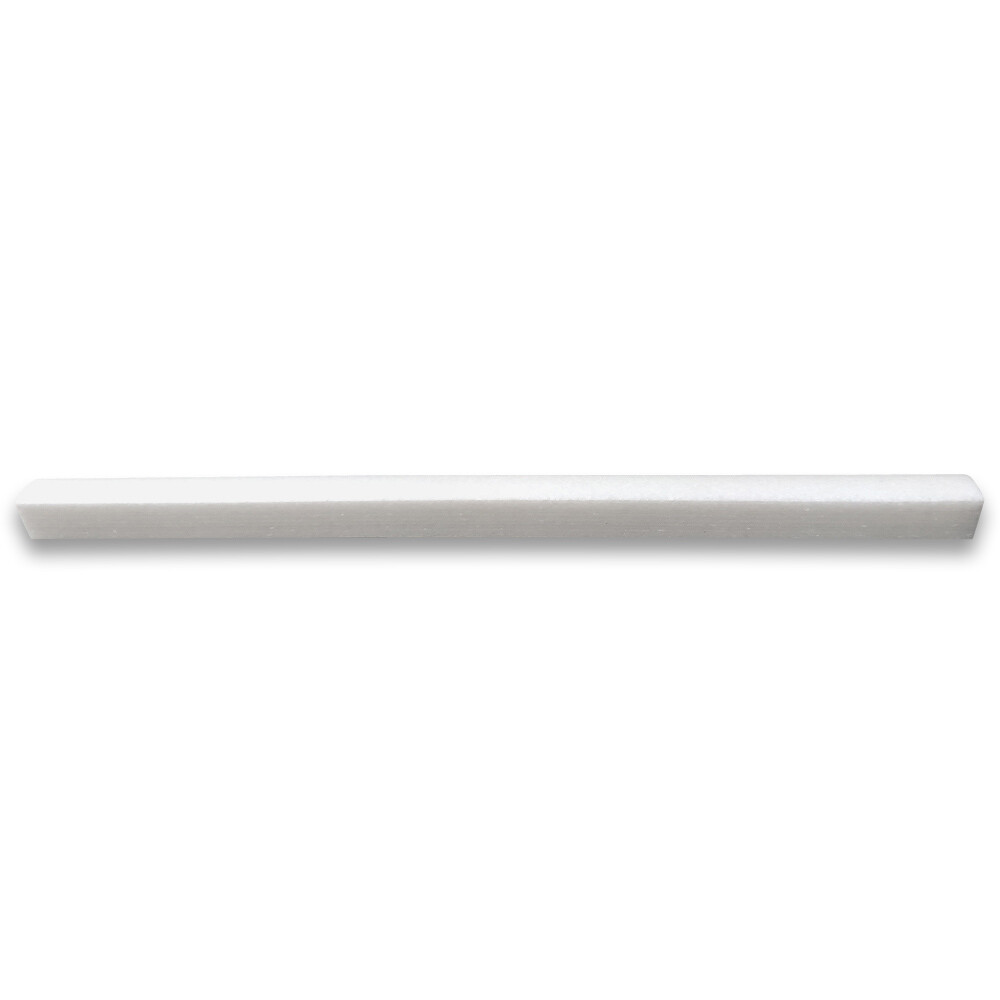 T16H Thassos White Marble Quarter Round Pencil Liner Trim Molding Honed